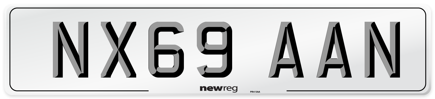 NX69 AAN Number Plate from New Reg